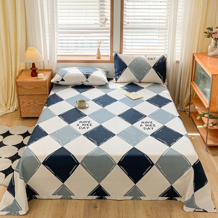 91家纺网 家纺一手货源 找家纺 总 新印象 2025新款原棉包边工艺款老粗布床单三件套