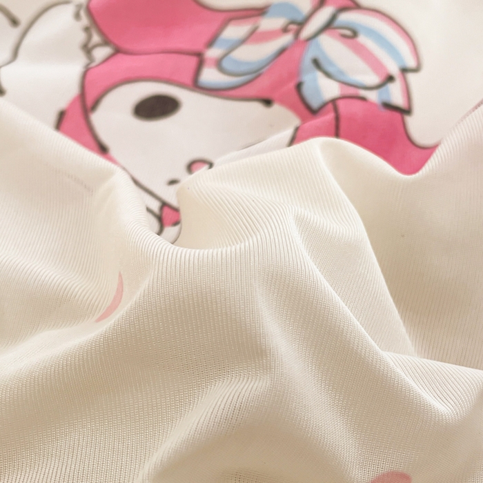 91家纺网 家纺一手货源 找家纺 美梦里 2024新款凉豆豆夏被空调被印花卡通库洛米夏凉被子 甜心美乐蒂