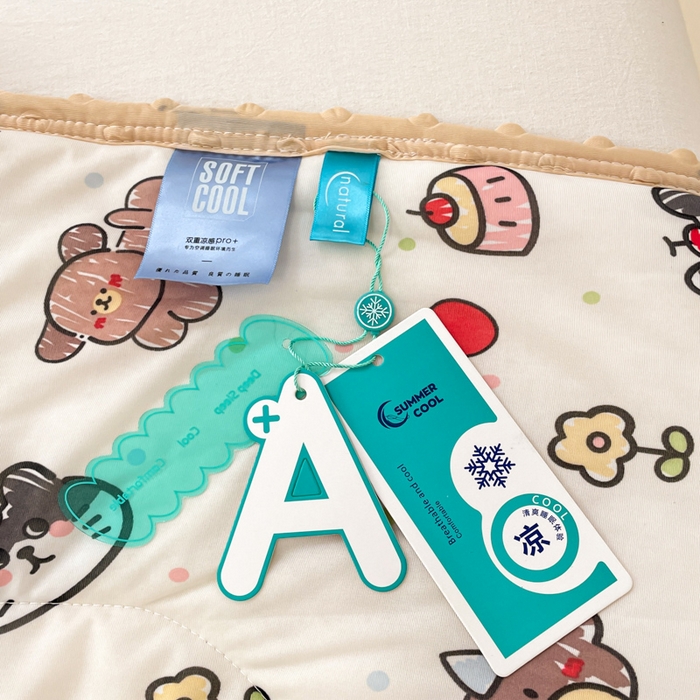 91家纺网 家纺一手货源 找家纺 美梦里 2024新款凉豆豆夏被空调被印花卡通库洛米夏凉被子 动物派对