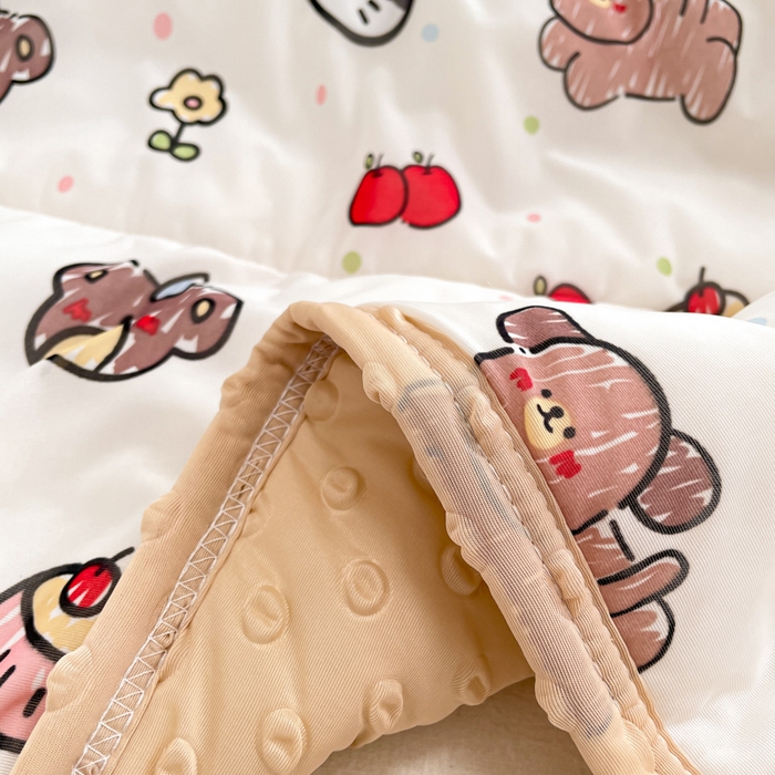 91家纺网 家纺一手货源 找家纺 美梦里 2024新款凉豆豆夏被空调被印花卡通库洛米夏凉被子 动物派对