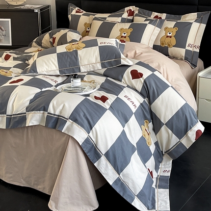 91家纺网 家纺一手货源 找家纺 （总）7V 2024新款轻奢13376纯棉全棉喷气四件套