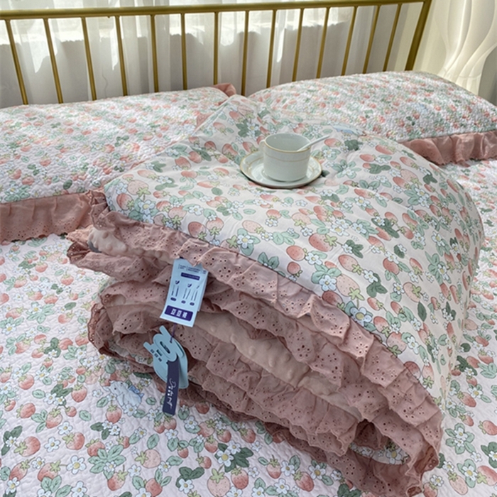 91家纺网 家纺一手货源 找家纺 暖居 2024新款豆豆被四件套 草莓多多