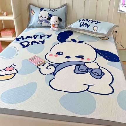 91家纺网 家纺一手货源 找家纺 （总）摩妮卡 2025新款A类卡通大版碳光冰丝凉席三件套