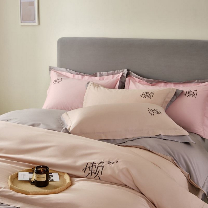 91家纺网 家纺一手货源 找家纺 （总）LADY COCO 2024新款全棉翻盖式三边拉链四件套-东方好棉懒福系列