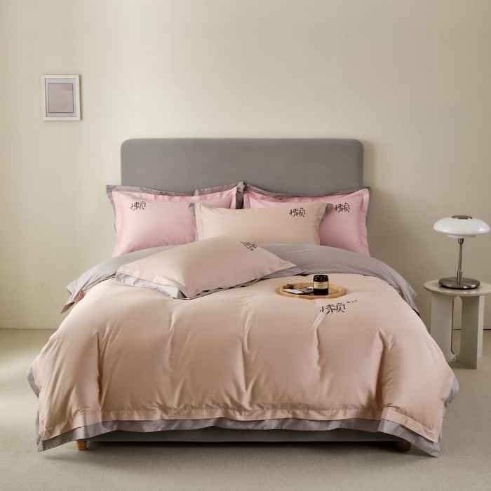 91家纺网 家纺一手货源 找家纺 LADY COCO 2024新款全棉翻盖式三边拉链四件套-东方好棉懒福系列 目光色