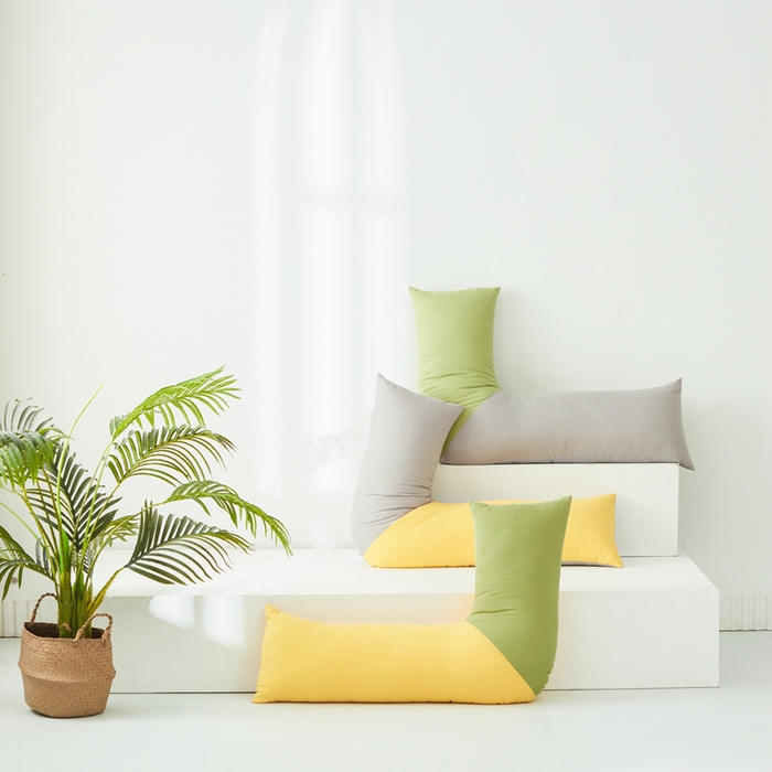 91家纺网 家纺一手货源 找家纺 （总）星芯合家纺 2024新款懒床熟睡陪伴抱枕L型 拼色款