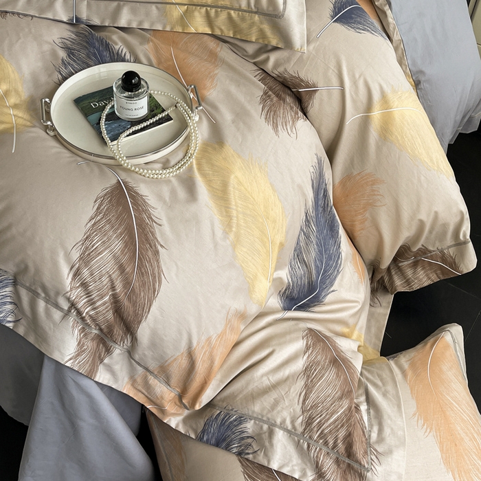 91家纺网 家纺一手货源 找家纺 7V 2024新款轻奢13376纯棉全棉喷气四件套 妙羽