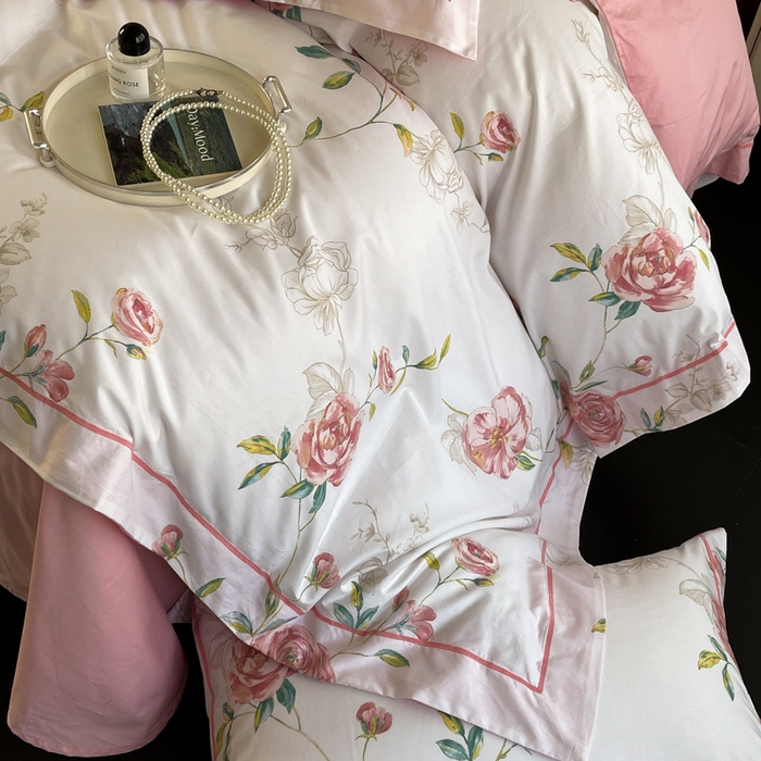 91家纺网 家纺一手货源 找家纺 7V 2024新款轻奢13376纯棉全棉喷气四件套 依梦