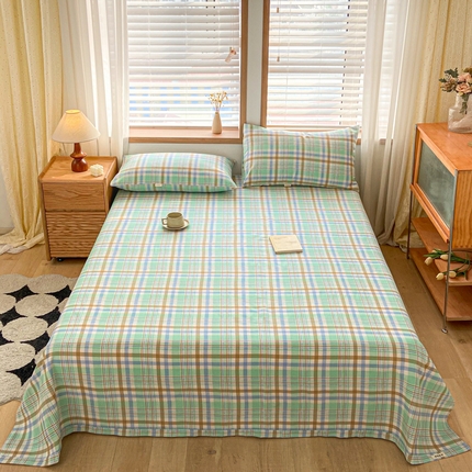 91家纺网 家纺一手货源 找家纺 总 新印象 2025新款原棉包边工艺款老粗布床单三件套