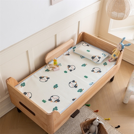 91家纺网 家纺一手货源 找家纺 艾佳宝贝 2024春夏600D加密儿童幼儿园宿舍冰丝席 小奶牛-冰丝席