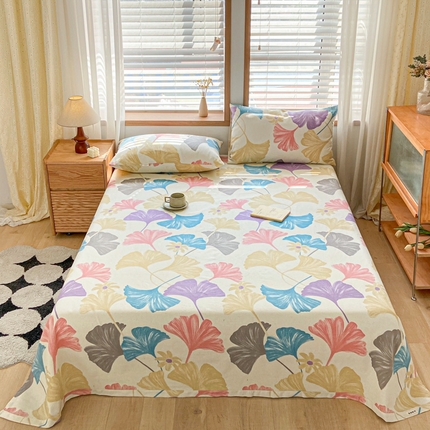 91家纺网 家纺一手货源 找家纺 总 新印象 2025新款原棉包边工艺款老粗布床单三件套