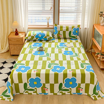 91家纺网 家纺一手货源 找家纺 总 新印象 2025新款原棉包边工艺款老粗布床单三件套