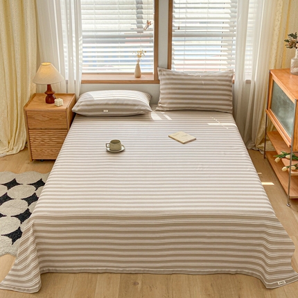 91家纺网 家纺一手货源 找家纺 总 新印象 2025新款原棉包边工艺款老粗布床单三件套