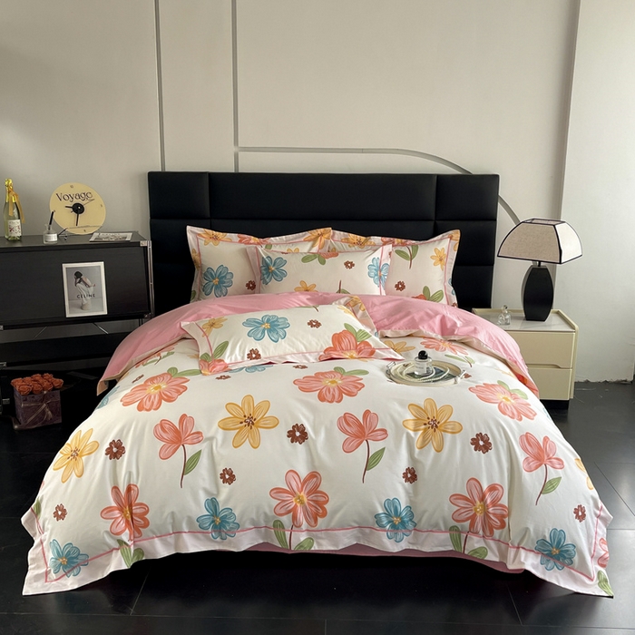 91家纺网 家纺一手货源 找家纺 7V 2024新款轻奢13376纯棉全棉喷气四件套 安妮