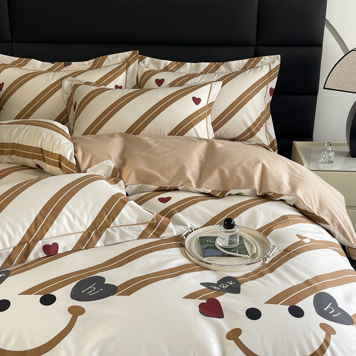 91家纺网 家纺一手货源 找家纺 7V 2024新款轻奢13376纯棉全棉喷气四件套 宠爱