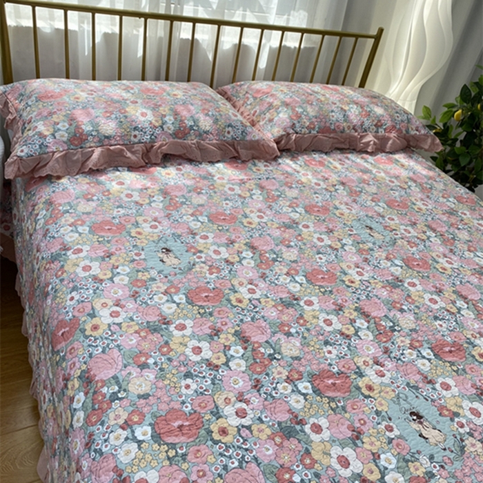 91家纺网 家纺一手货源 找家纺 暖居 2024新款豆豆被四件套 安娜公主