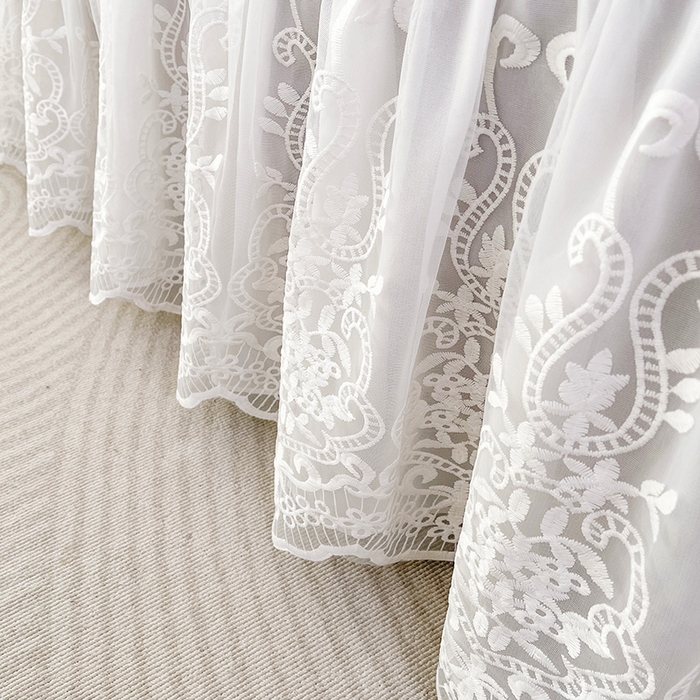 91家纺网 家纺一手货源 找家纺 虹星家纺 2024新款凉感丝印花可拆床裙套件-三件套 繁花集序