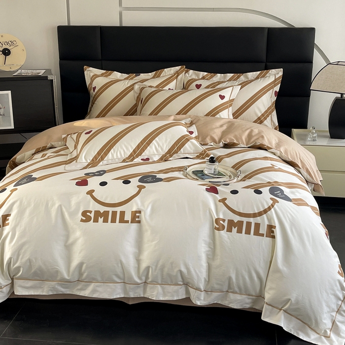 91家纺网 家纺一手货源 找家纺 7V 2024新款轻奢13376纯棉全棉喷气四件套 宠爱