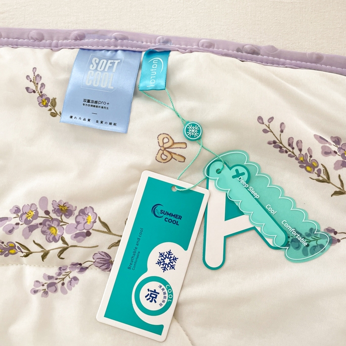 91家纺网 家纺一手货源 找家纺 美梦里 2024新款凉豆豆夏被空调被印花卡通库洛米夏凉被子 熏衣紫小狗