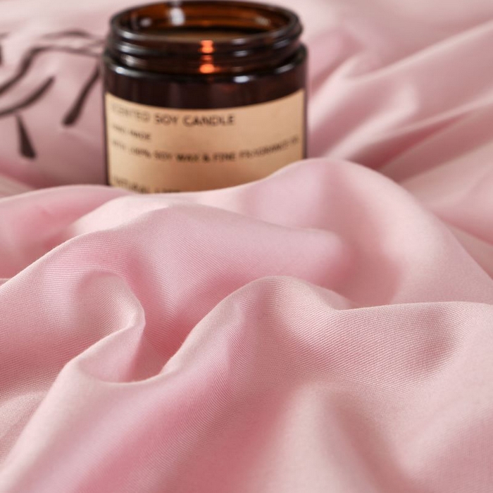 91家纺网 家纺一手货源 找家纺 LADY COCO 2024新款全棉翻盖式三边拉链四件套-东方好棉懒福系列 蔷薇粉