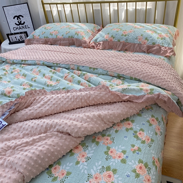 91家纺网 家纺一手货源 找家纺 暖居 2024新款豆豆被四件套 芊芊公主