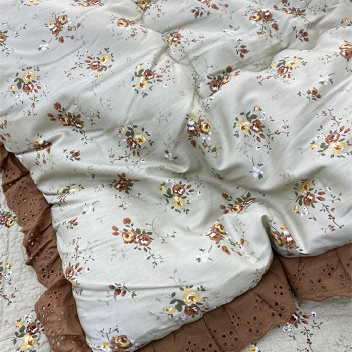 91家纺网 家纺一手货源 找家纺 暖居 2024新款豆豆被四件套 摩登浅咖