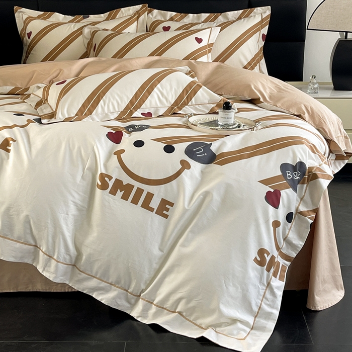 91家纺网 家纺一手货源 找家纺 7V 2024新款轻奢13376纯棉全棉喷气四件套 宠爱