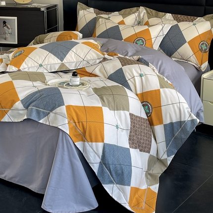 91家纺网 家纺一手货源 找家纺 （总）7V 2024新款轻奢13376纯棉全棉喷气四件套