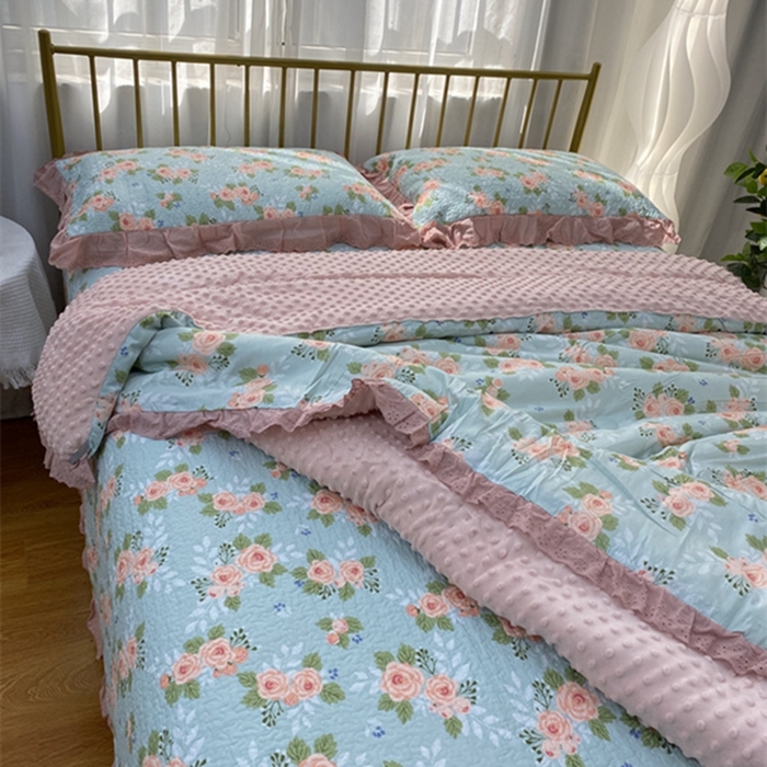 91家纺网 家纺一手货源 找家纺 暖居 2024新款豆豆被四件套 芊芊公主