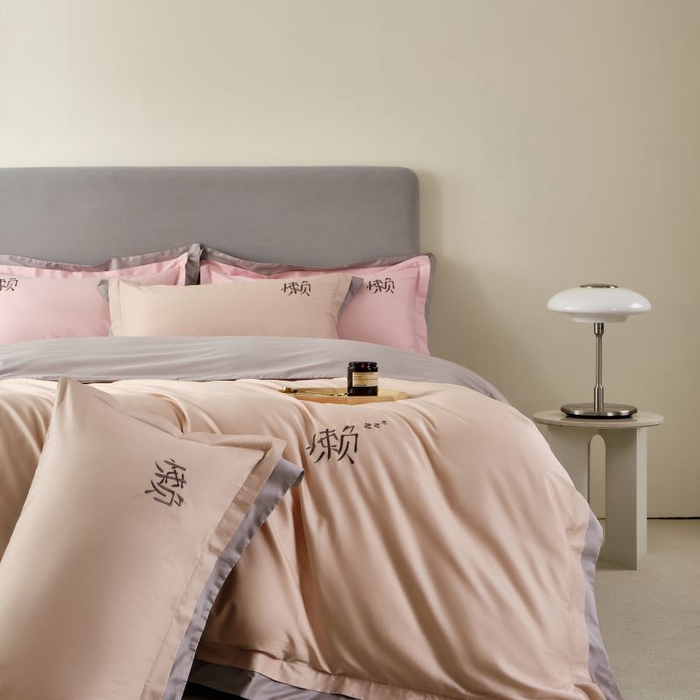 91家纺网 家纺一手货源 找家纺 LADY COCO 2024新款全棉翻盖式三边拉链四件套-东方好棉懒福系列 目光色