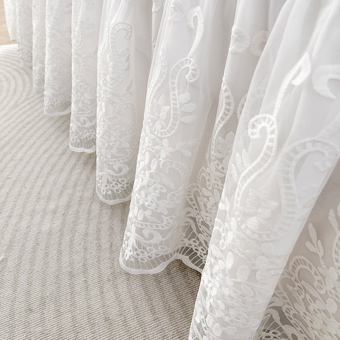 91家纺网 家纺一手货源 找家纺 虹星家纺 2024新款凉感丝印花可拆床裙套件-三件套 月光灰