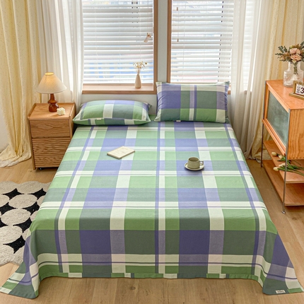 91家纺网 家纺一手货源 找家纺 总 新印象 2025新款原棉包边工艺款老粗布床单三件套