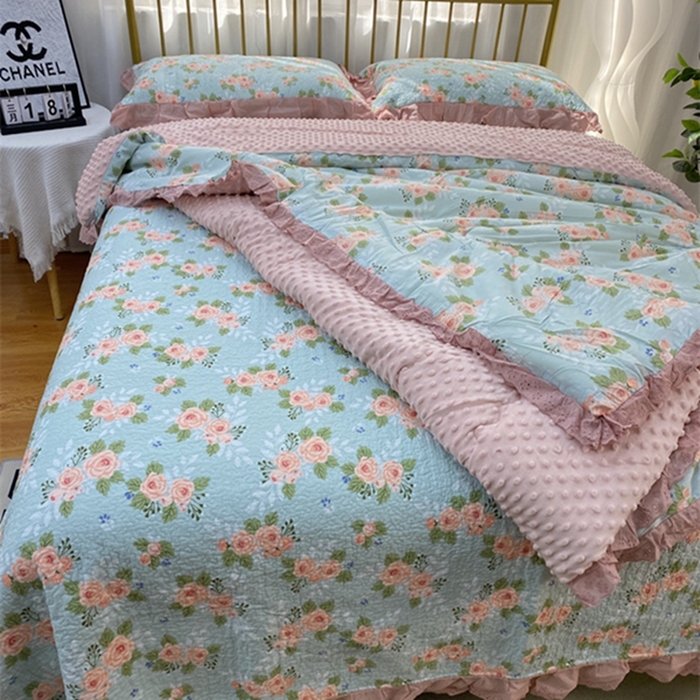 91家纺网 家纺一手货源 找家纺 暖居 2024新款豆豆被四件套 芊芊公主