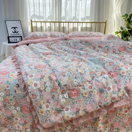 91家纺网 家纺一手货源 找家纺 暖居 2024新款豆豆被四件套 安娜公主