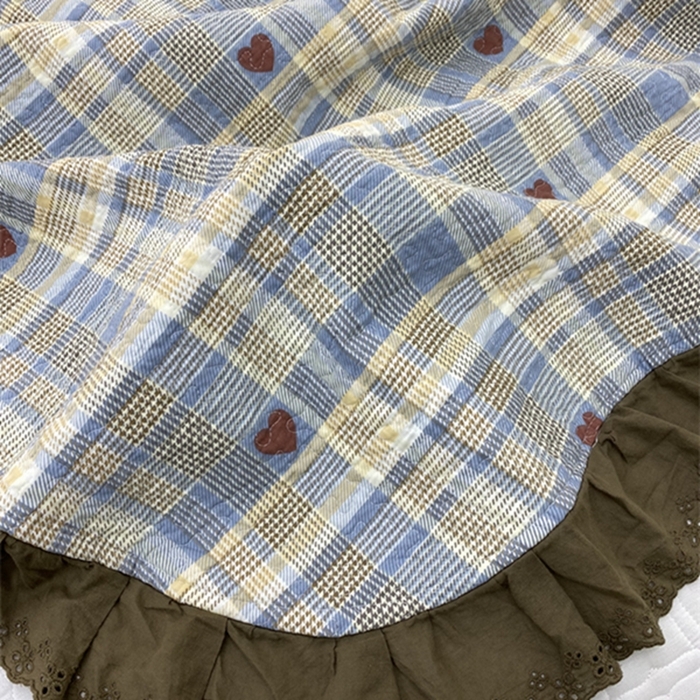 91家纺网 家纺一手货源 找家纺 暖居 2024新款豆豆被四件套 莱恩蓝