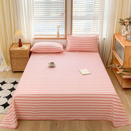 91家纺网 家纺一手货源 找家纺 总 新印象 2025新款原棉包边工艺款老粗布床单三件套