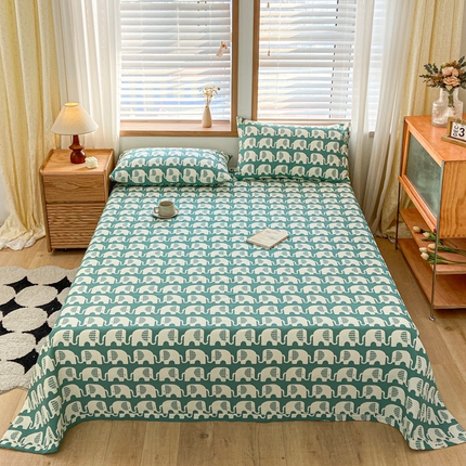 91家纺网 家纺一手货源 找家纺 总 新印象 2025新款原棉包边工艺款老粗布床单三件套