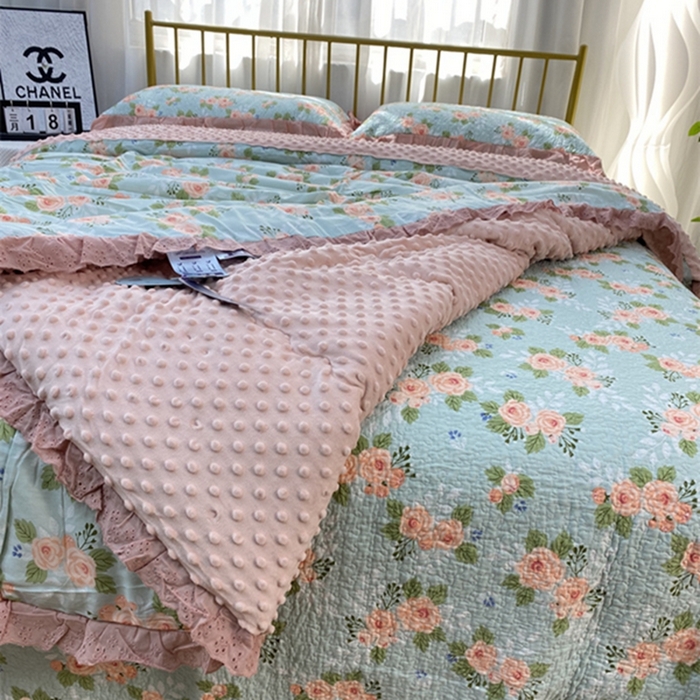 91家纺网 家纺一手货源 找家纺 暖居 2024新款豆豆被四件套 芊芊公主