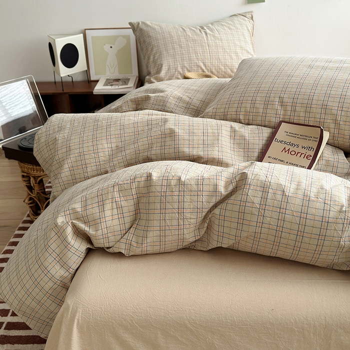 91家纺网 家纺一手货源 找家纺 水洗的故事 2024新款无印良品水洗棉四件套  赫本米