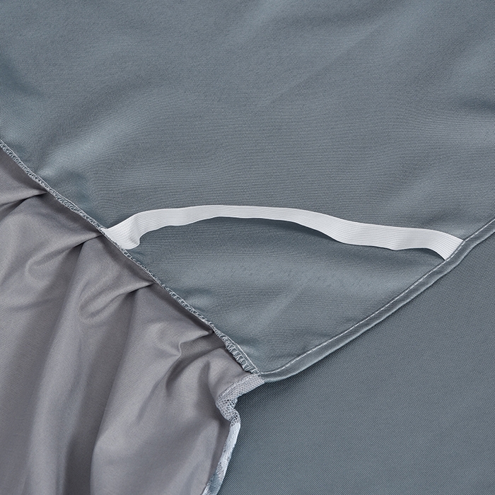 91家纺网 家纺一手货源 找家纺 艾裙海  2025新款纯色床裙款冰丝凉席 绅士灰