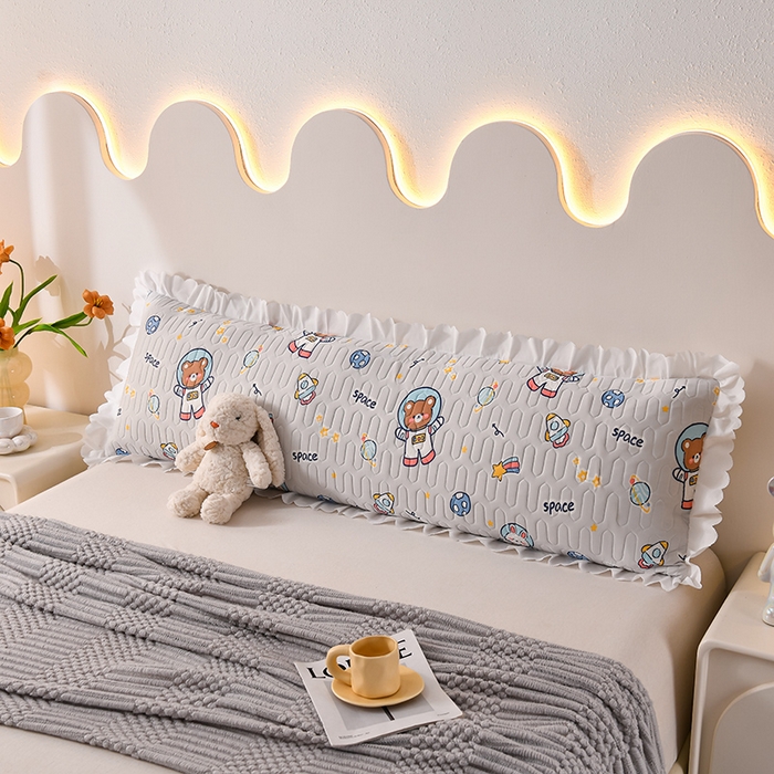 91家纺网 家纺一手货源 找家纺 艾兜坊 2024新款凉感丝枕双人款 机器熊