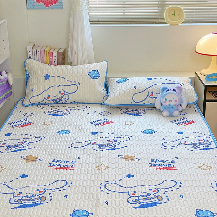 91家纺网 家纺一手货源 找家纺 澳萝拉 2024新款A类凉感丝三丽鸥乳胶凉席 星空大耳狗