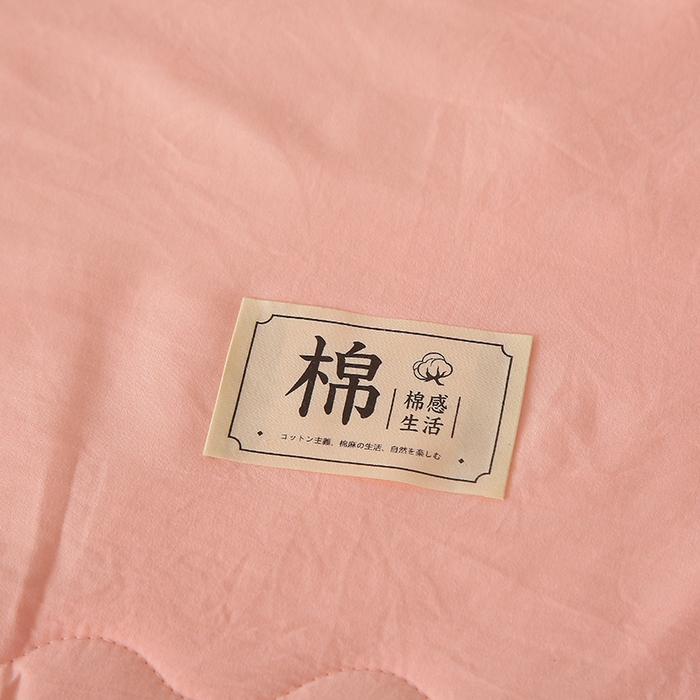 91家纺网 家纺一手货源 找家纺 猎鹿人家纺 2024新款纯色水洗棉纱棉花夏被 荷花粉