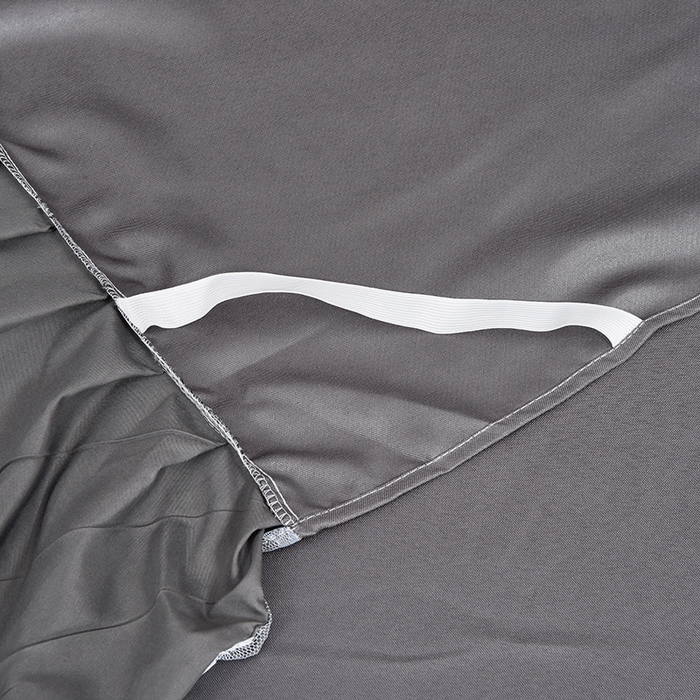 91家纺网 家纺一手货源 找家纺 艾裙海  2025新款纯色床裙款冰丝凉席 深灰