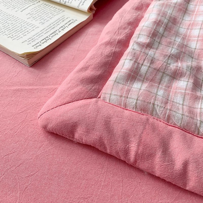 91家纺网 家纺一手货源 找家纺 （总）水洗的故事2025新款A类色织水洗棉丝夏被四件套系列