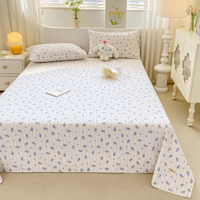 91家纺网 家纺一手货源 找家纺 卧趣家纺 2024新品全棉老粗布单品床单床笠系列-单品床单系列 半夏