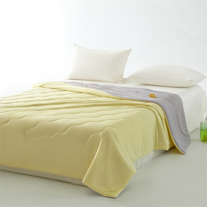 91家纺网 家纺一手货源 找家纺 古吉梦 2024新款冰激凌西瓜被夏凉被 柠檬黄