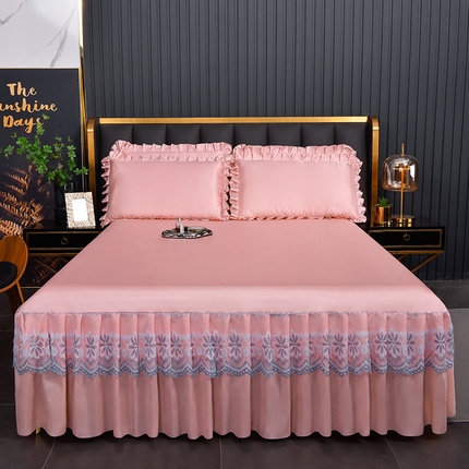 91家纺网 家纺一手货源 找家纺 （总）艾裙海  2025新款纯色床裙款冰丝凉席