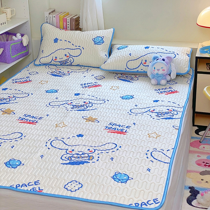 91家纺网 家纺一手货源 找家纺 澳萝拉 2024新款A类凉感丝三丽鸥乳胶凉席 星空大耳狗