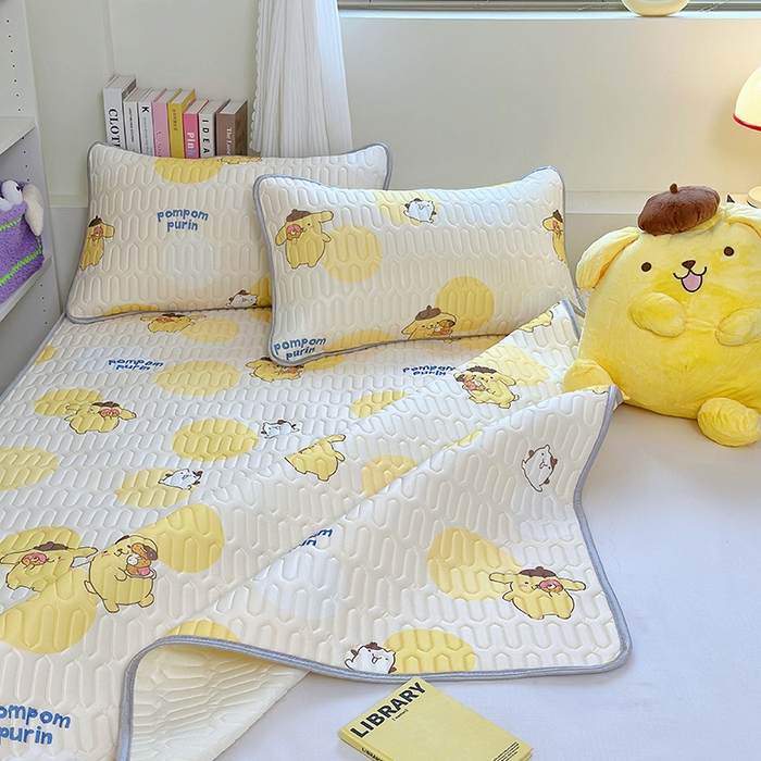 91家纺网 家纺一手货源 找家纺 澳萝拉 2024新款A类凉感丝三丽鸥乳胶凉席 甜甜圈布丁